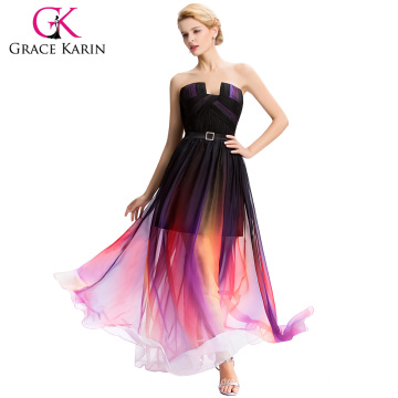 Grace Karin 2016 Nouvelle collection bretelles bretelles en mousseline de soie en mousseline de soie longue robe de soirée robe de bal GK000046-1